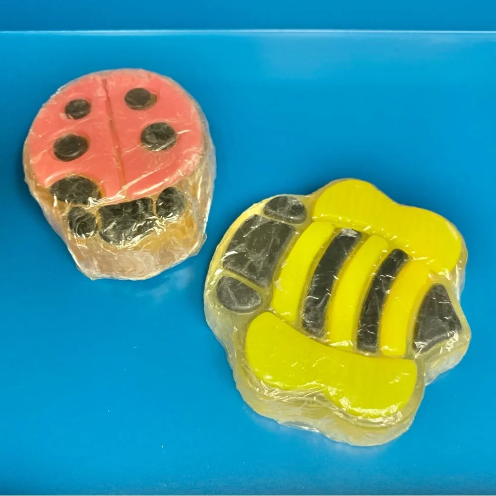 World Market Colorful Butterfly and Ladybug Shaped Soaps ~ 2 Piece Set